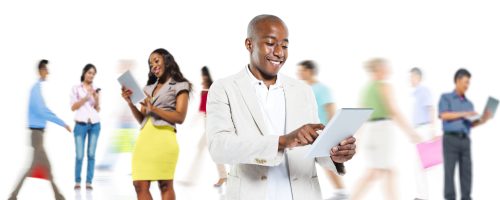 Diversity People Digital Device Communication Concept